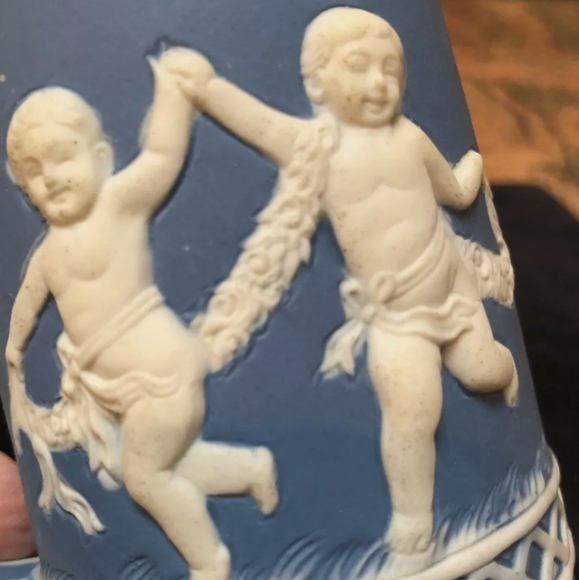 RARE Germany 1890s Ram head cherub SIGNED GOAT HEAD CHILDREN Cherub - Picture 15 of 16